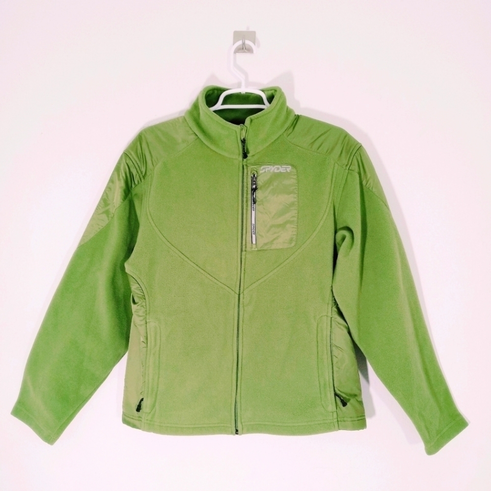 Spyder Women's M Full Zip All Over Fleece Full Zip Pockets Jacket Gorpcore